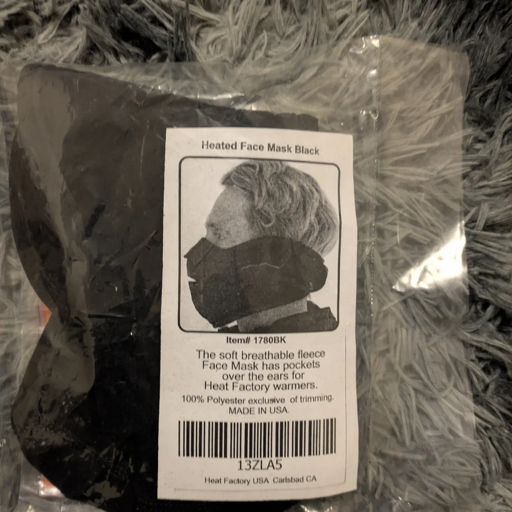 Black Heated Face Mask